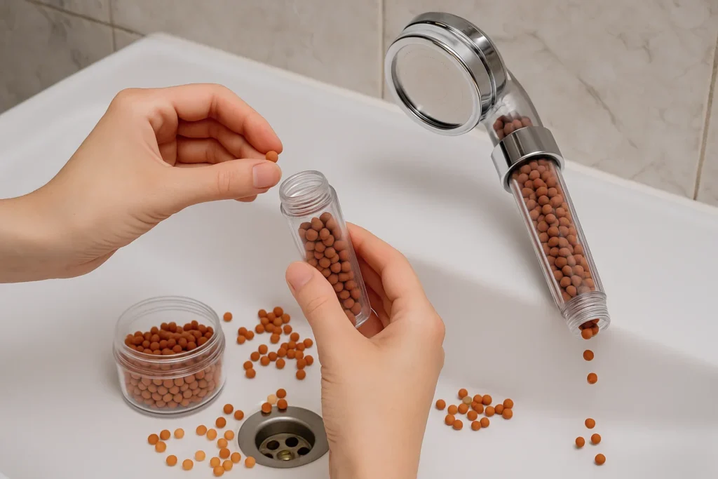 pack billes remplacement pommeau douche