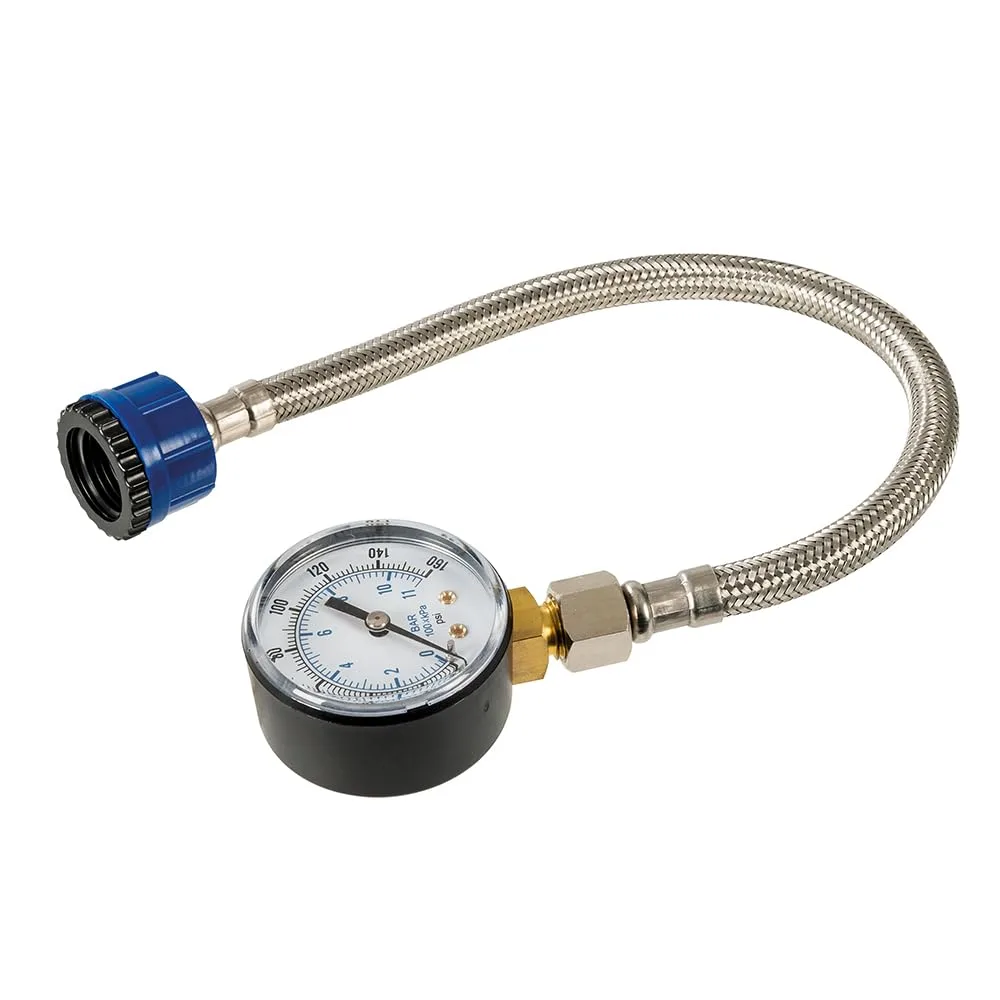 Manomètre pour mesurer la pression d'eau sur installation de douche