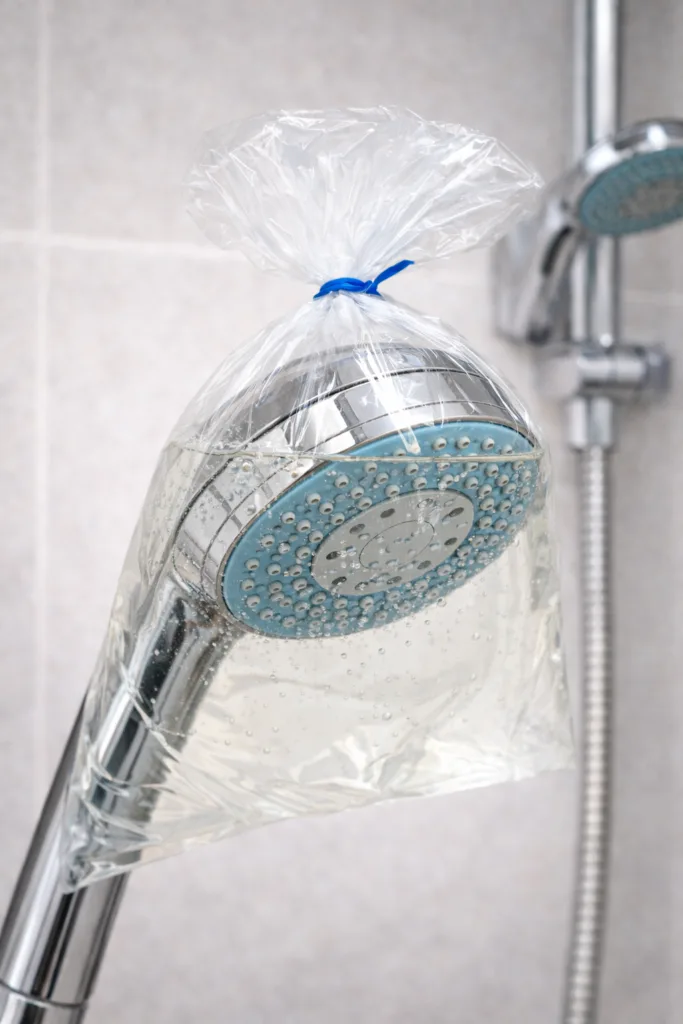 détartrer pommeau douche vinaigre blanc trempage