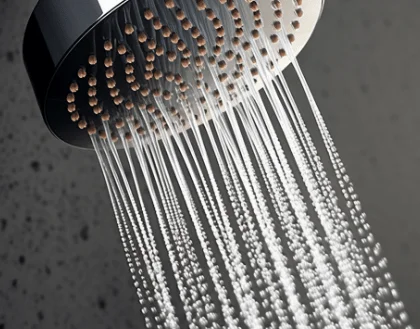 Fonctionnement d'un pommeau de douche à billes d'argile