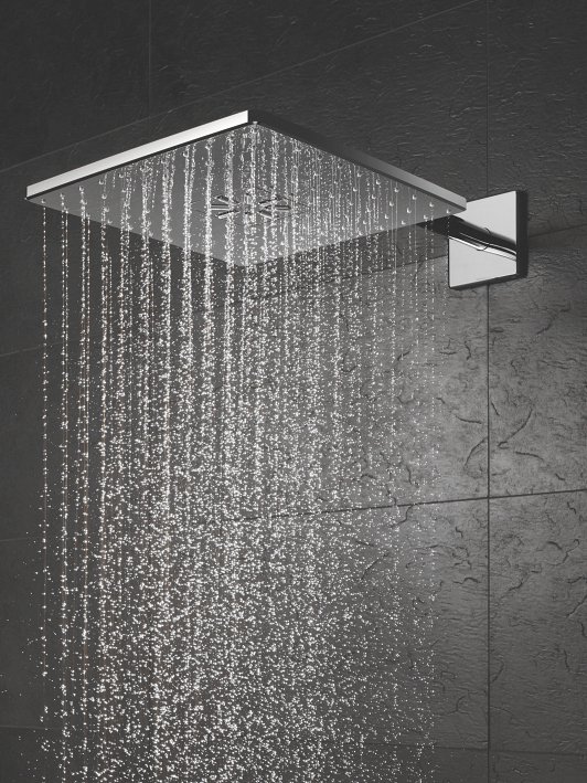 pommeau encastré effet pluie