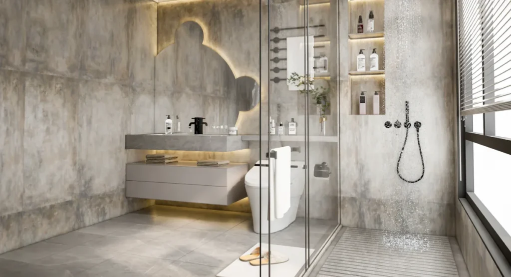 salle d'eau avec douche à l'italienne